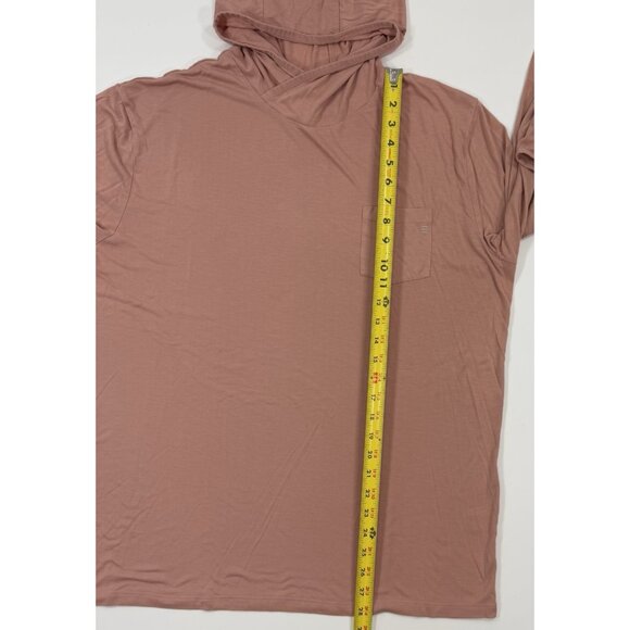 Free Fly Mens Lightweight Bamboo Hoodie Sz XL Pink Stretch Pullover Thumb Holes - Picture 10 of 10